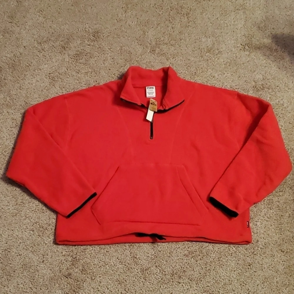 Victoria's Secret Pink Fleece Half Zip Sweatshirt - Picture 2 of 11